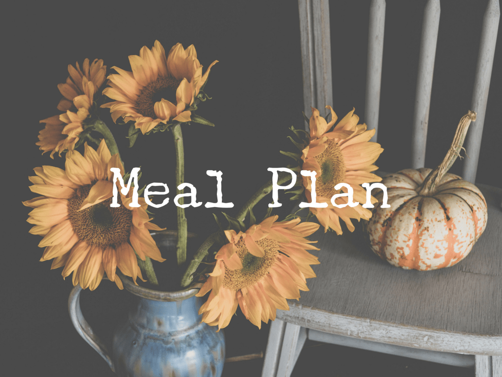 Meal Plan for&nbsp;9/1-9/7